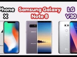 iPhone X vs Samsung Galaxy Note 8 vs LG V30